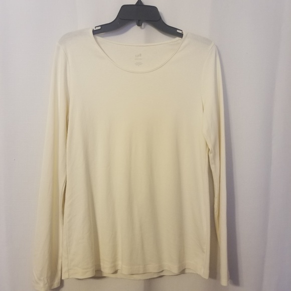 J JILL WOMAN CREAM IVORY OFF WHITE TOP SHIRT - Picture 3 of 8